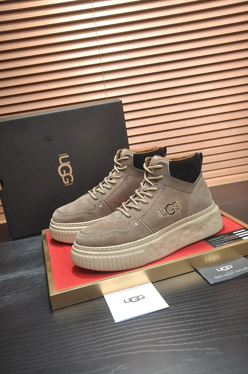 Men's shoes 💰640💶 [UGG] (full wool lining) top-end high-quality fur-in-one warm snow boots from Australia's warm luxury brand men's shoes, UGG-5877 official website synchronized, made of imported cowhide, carefully sewn...Imported rubber foam outsole (comfortable, soft, wear-resistant) The quality is really great...Exquisite workmanship, you can't put it down at first sight, available in sizes 39-44